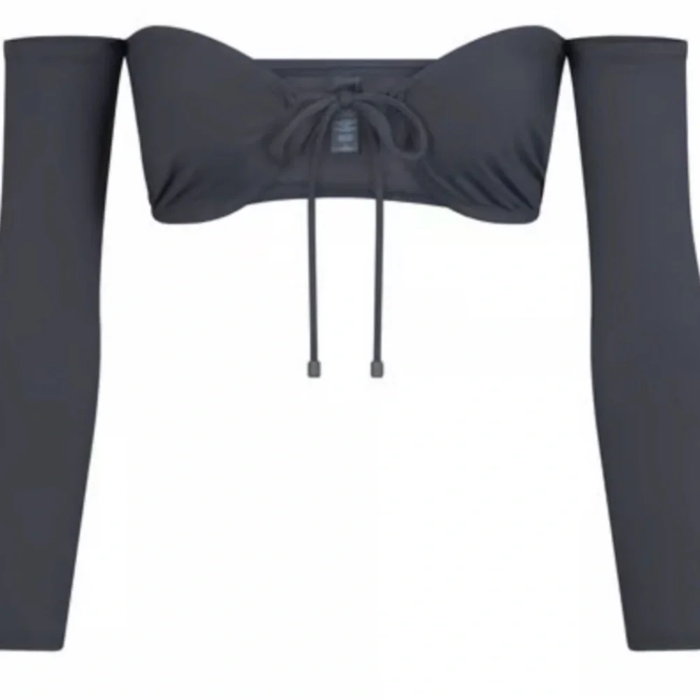SKIMS Gunmetal recycled swim top * Top only *